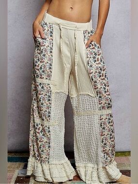 POL “ Moonlit Patchwork “ Ruffle Pants - Back in Stock ✨